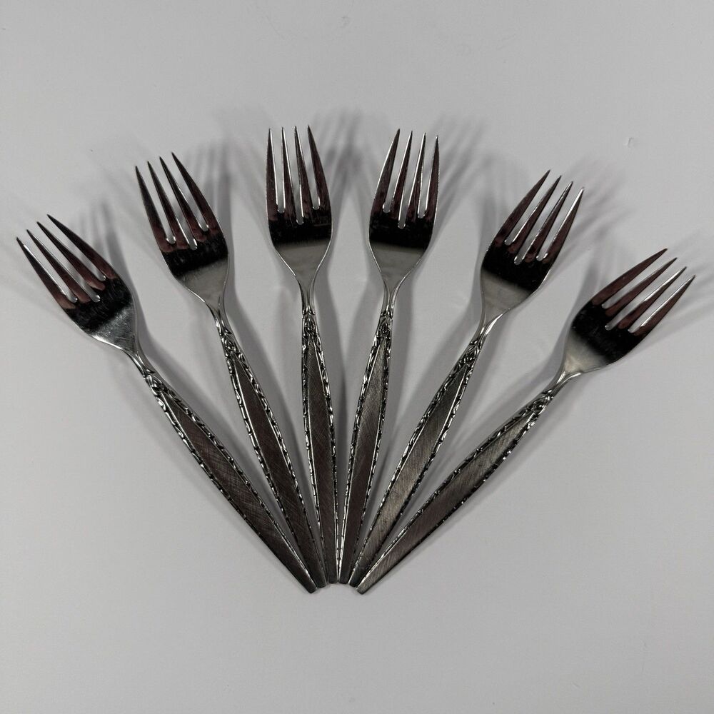 Oneida VENETIA Community Stainless SALAD FORKS (Set of 6) Flatware 6 3/4"